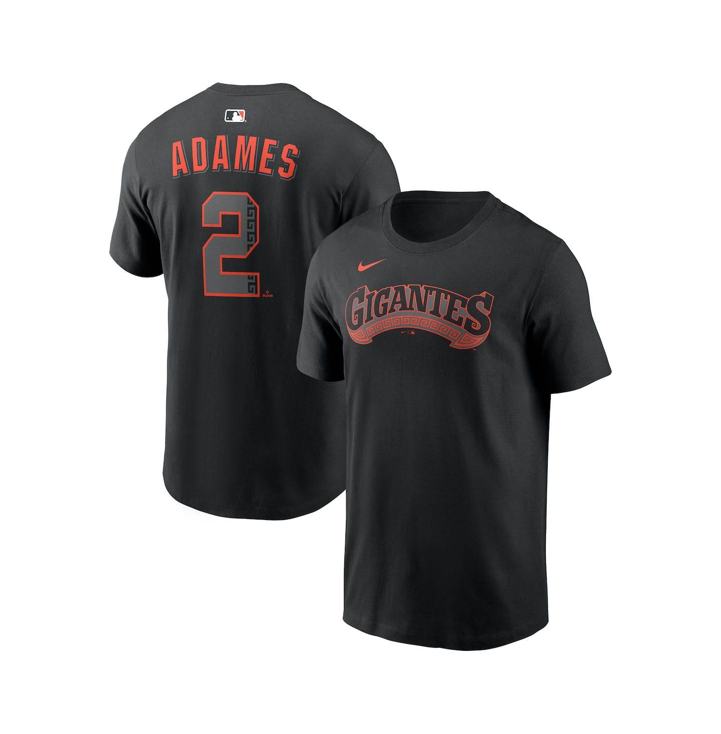Мужская футболка Nike Willy Adames Black San Francisco Giants Alternate Name & Number — фото 1