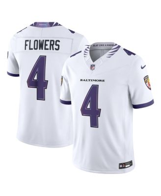 Men's Zay Flowers White Baltimore Ravens Vapor F.U.S.E. Sewn Down Limited Jersey
