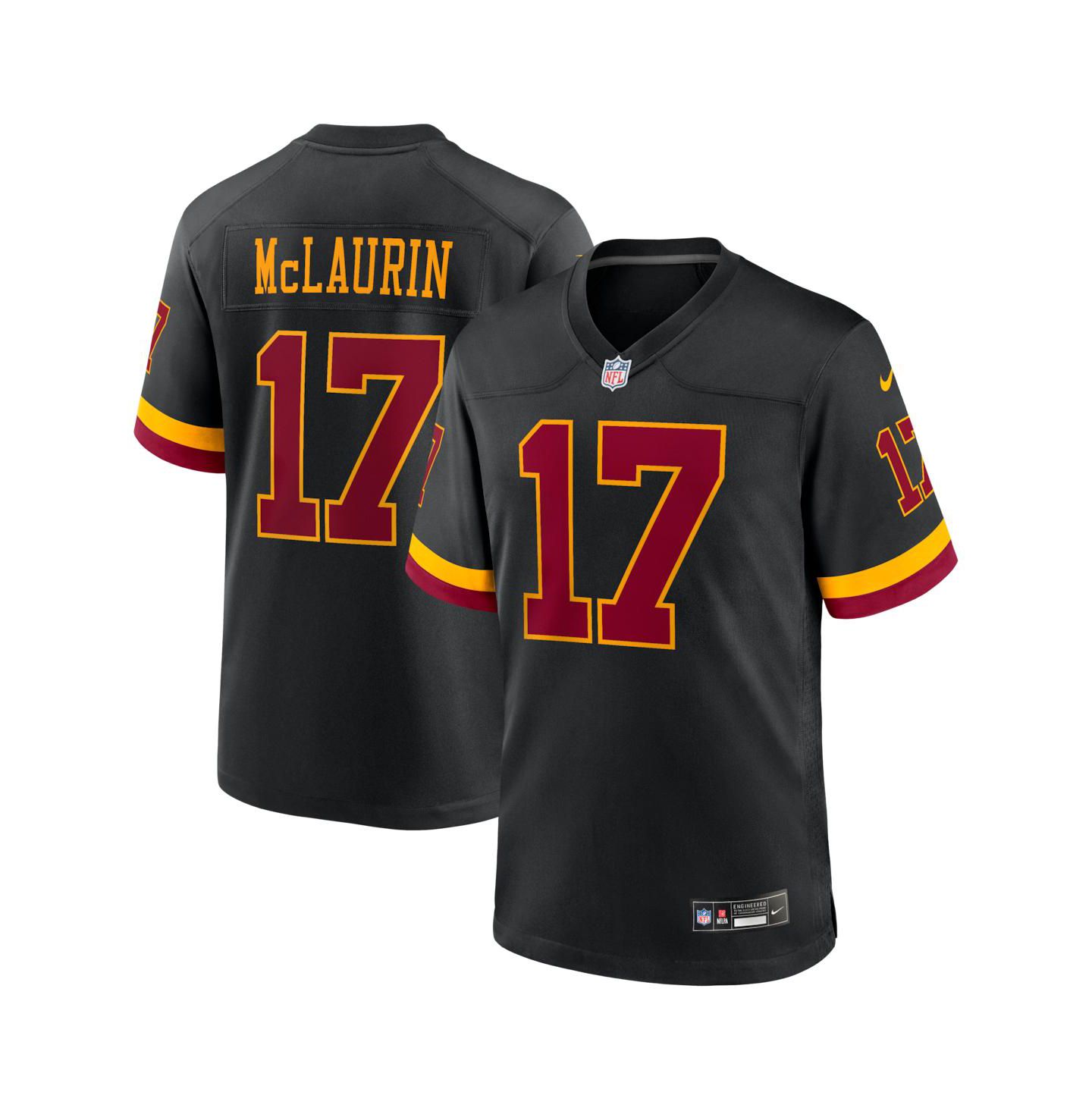 Мужской топ Nike Hail Raiser Terry McLaurin Black Washington Commanders Alternate Game Jersey — фото 1