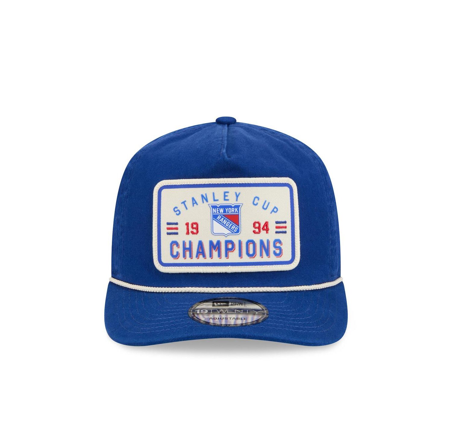 Men's Blue New York Rangers Throwback Stanley Cup Champions Side Patch 19TWENTY Adjustable Hat