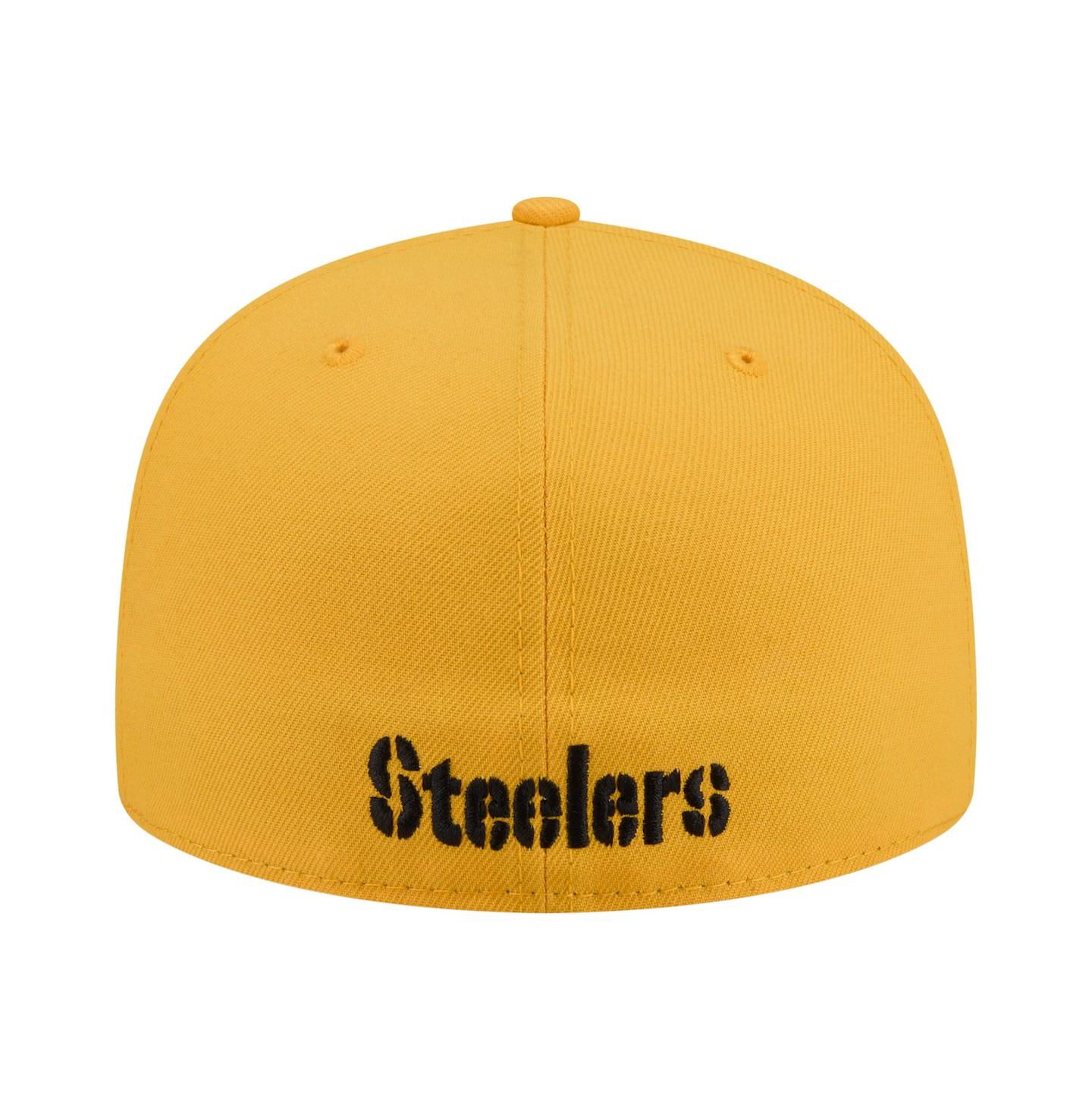 Мужская кепка New Era Gold Pittsburgh Steelers 59FIFTY Fitted Hat — фото 4