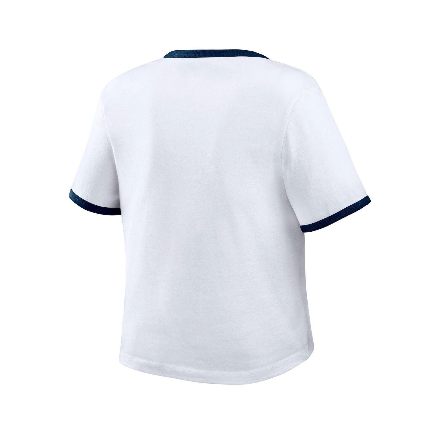 Women's White Atlanta Braves Ringer Baby T-Shirt