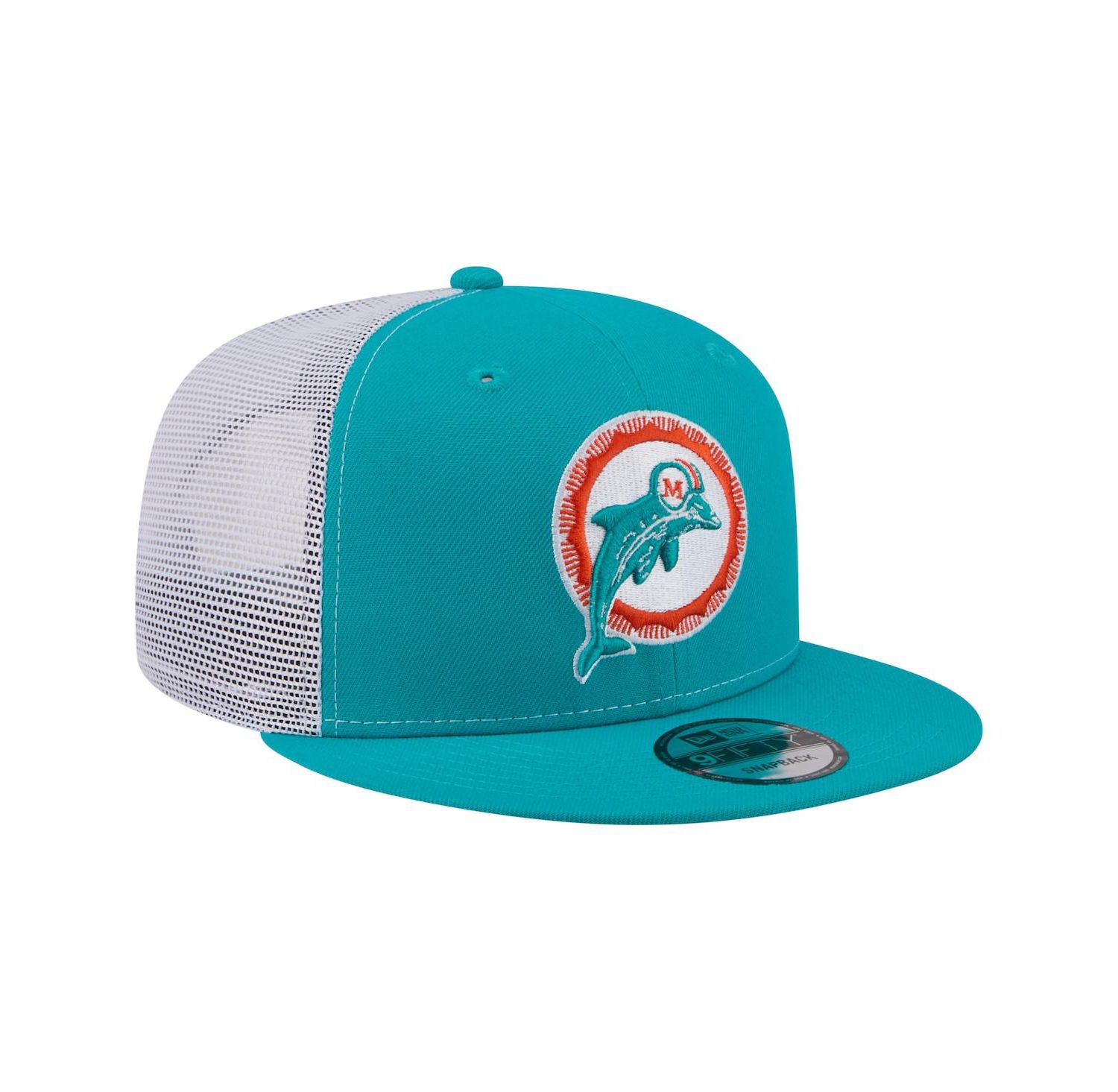 Men's Aqua Miami Dolphins Core Team 9FIFTY Trucker Snapback Hat