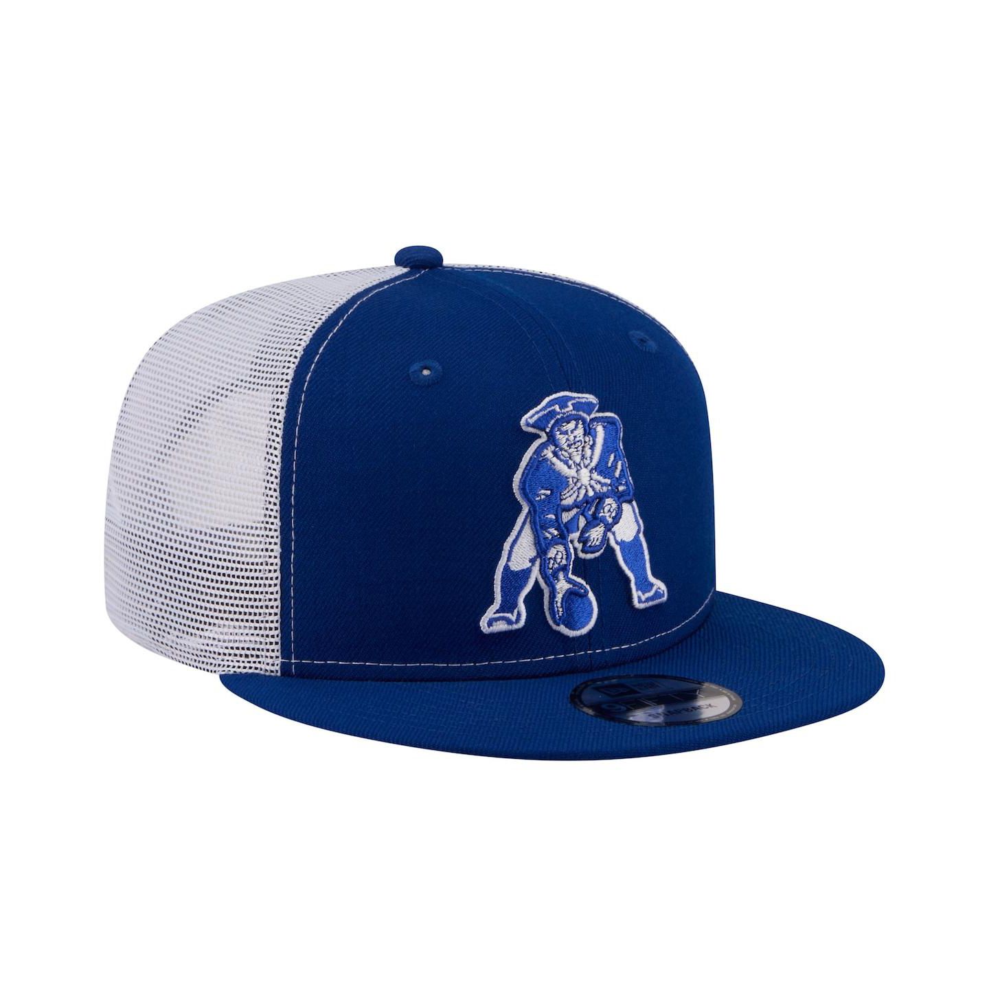 Мужская кепка New Era Royal New England Patriots Core Team 9FIFTY Trucker Snapback Hat — фото 3