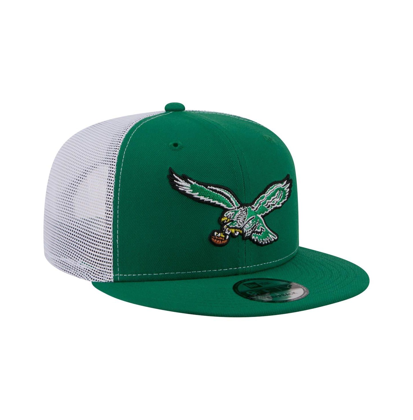 Мужская кепка New Era Kelly Green Philadelphia Eagles Core Team 9FIFTY Trucker Snapback Hat — фото 3