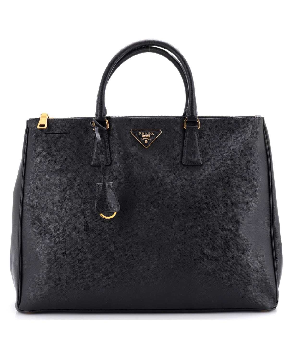 Pre-Owned Prada Double Zip Lux Tote Saffiano Leather