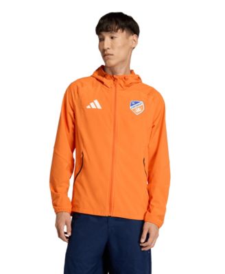 Men's Orange FC Cincinnati Tiro Travel Full-Zip Hooded Windbreaker
