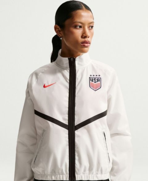 Женские куртки Nike Women's White USMNT 2026 Anthem Dri-FIT Full-Zip Jacket