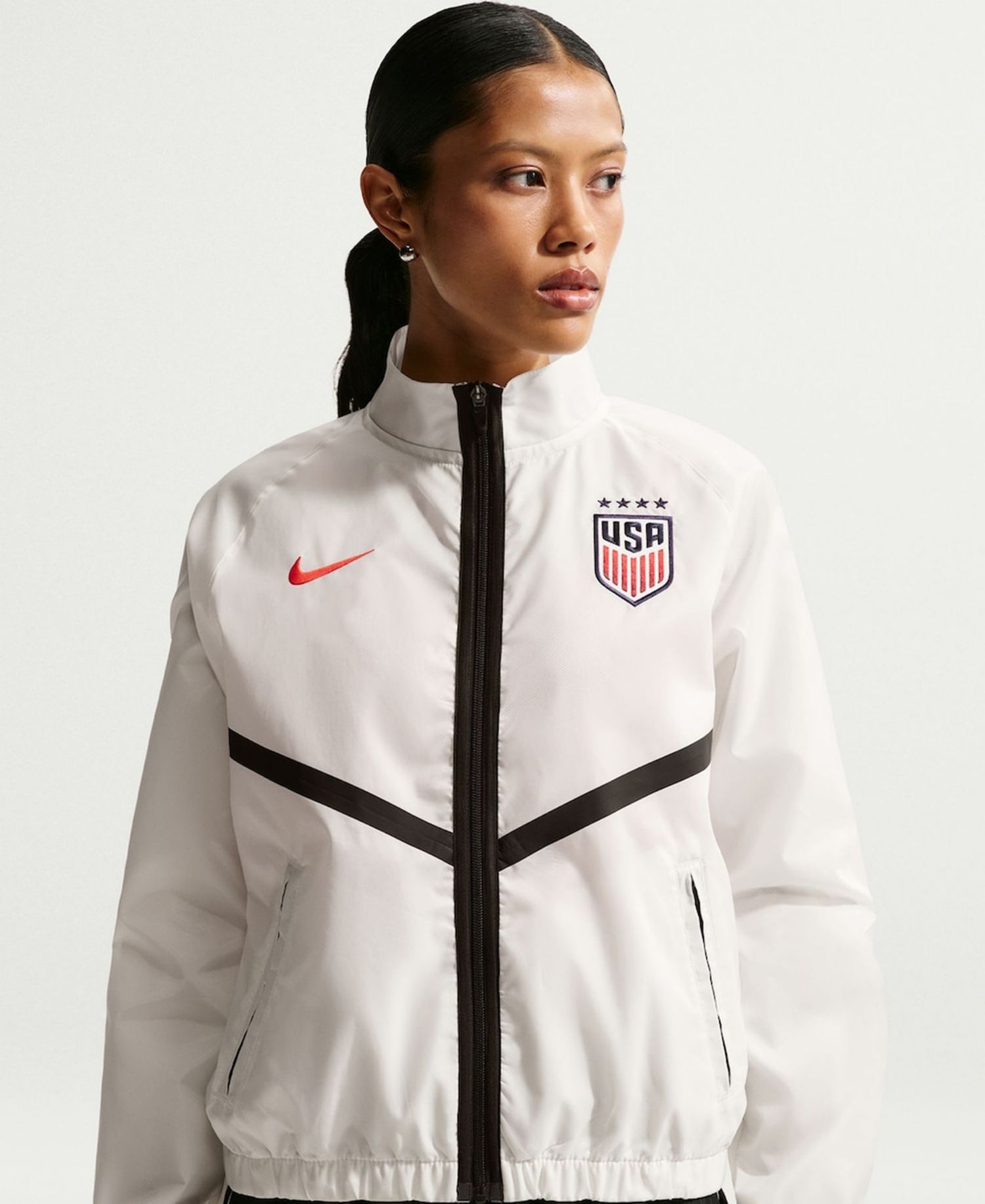 Women's White USMNT 2026 Anthem Dri-FIT Full-Zip Jacket