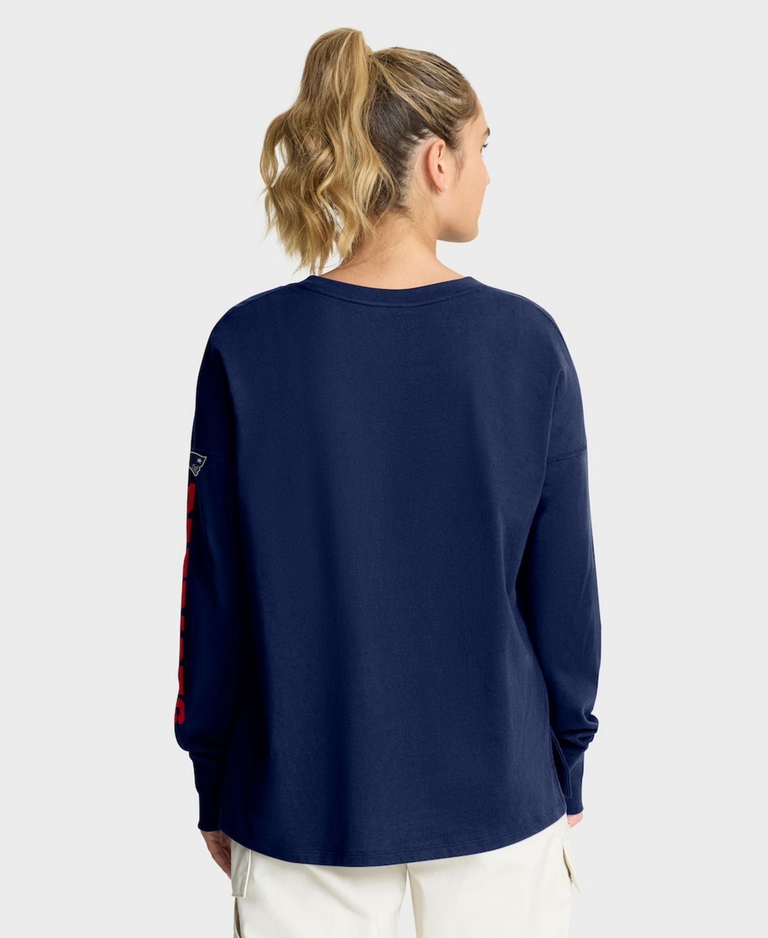 Women's Navy New England Patriots Hometown Legacy Long Sleeve T-Shirt