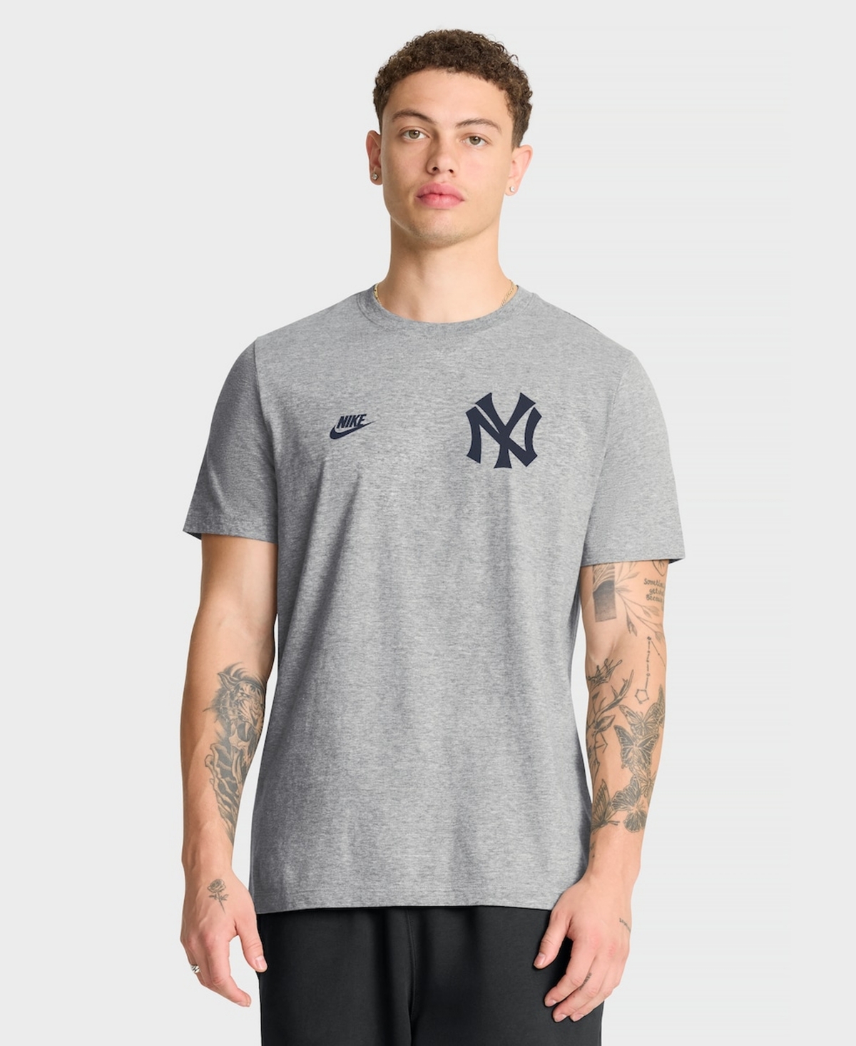 Nike Men's Heather Gray New York Yankees Cooperstown 2-Hit T-Shirt