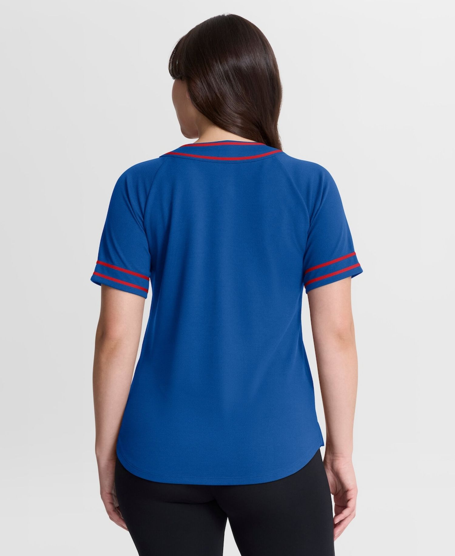 Women's Royal Texas Rangers Diva Race Ahead Raglan V-Neck T-Shirt