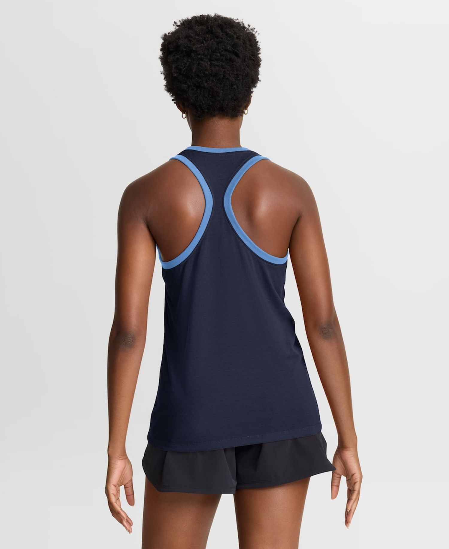 Women's Jordan Navy North Carolina Tar Heels Uni Name Tri-Blend Dri-FIT Racerback Tank Top