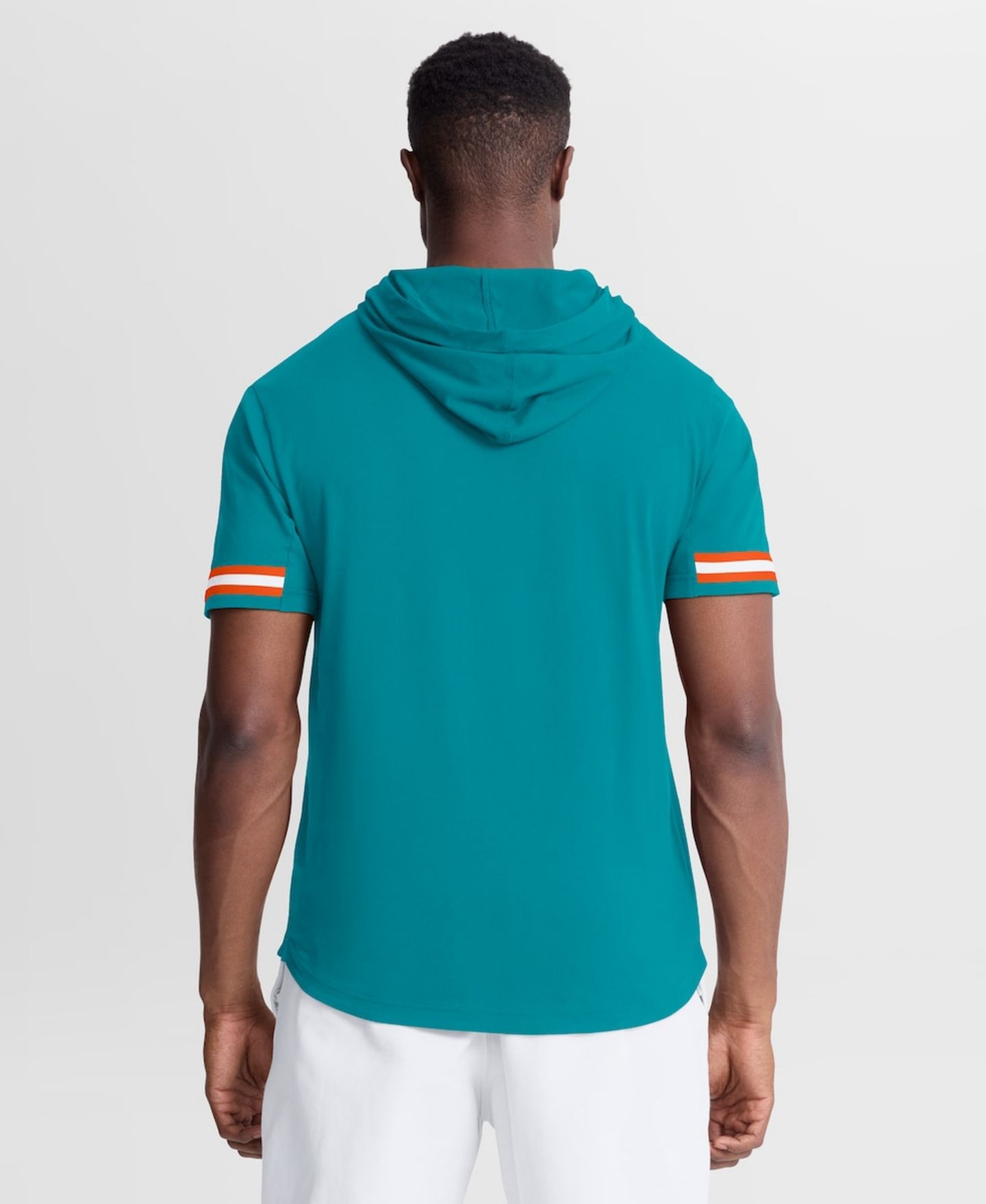 Мужская футболка Fanatics Aqua Miami Dolphins Optimal Play Short Sleeve Hooded — фото 4