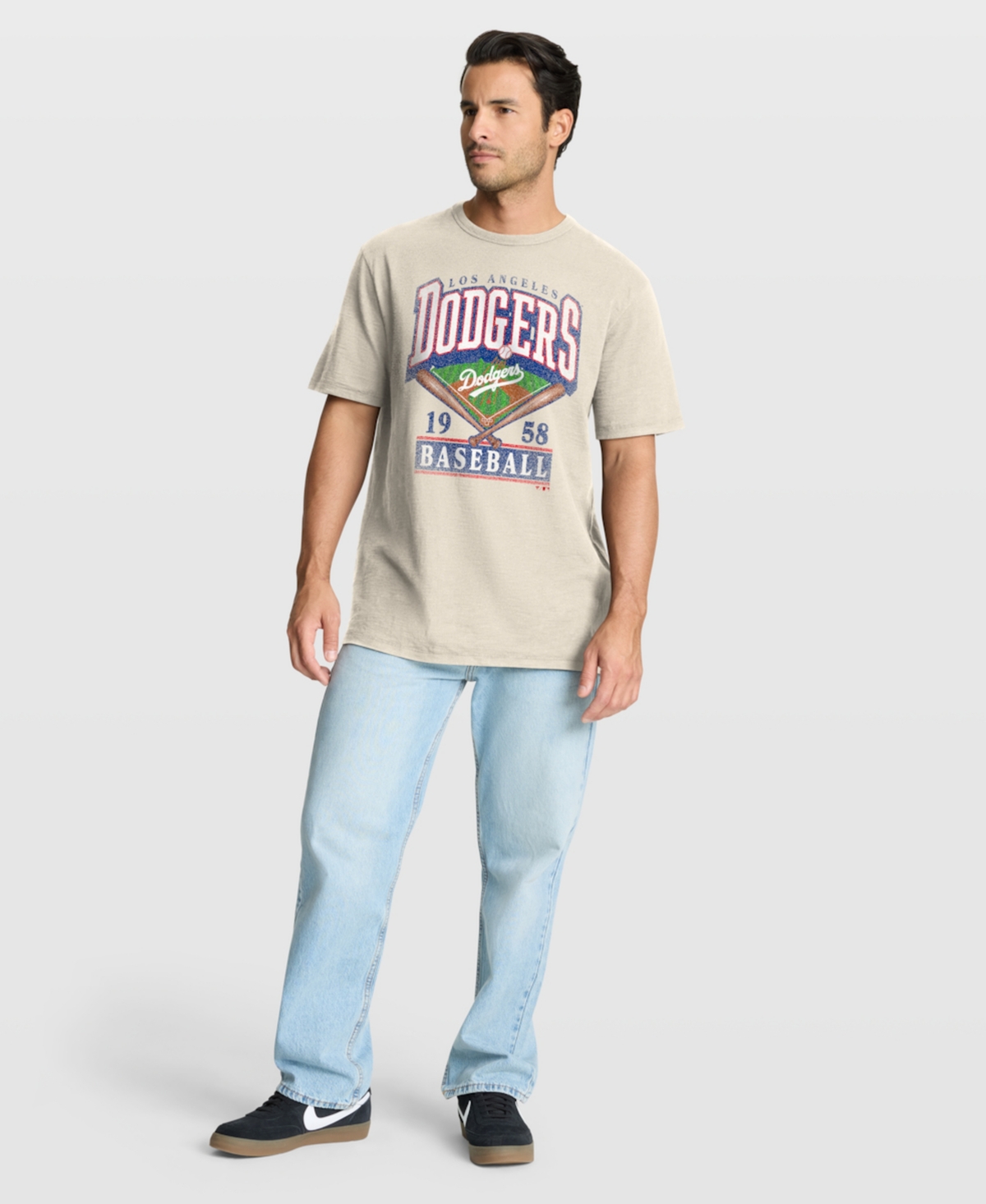 Fanatics Men's Tan Los Angeles Dodgers Stadium Slub T-Shirt