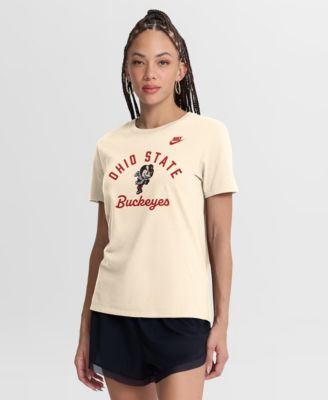 Women's Natural Ohio State Buckeyes Legacy Team Name T-Shirt