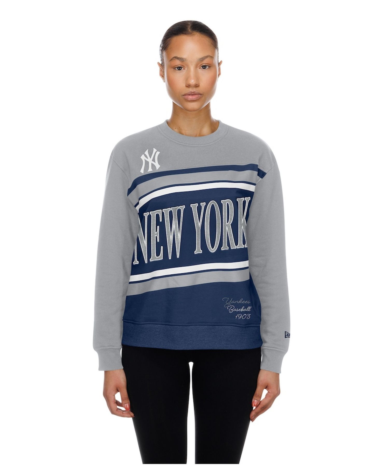 Women's Navy/Gray New York Yankees Gameday Fleece Sweatshirt