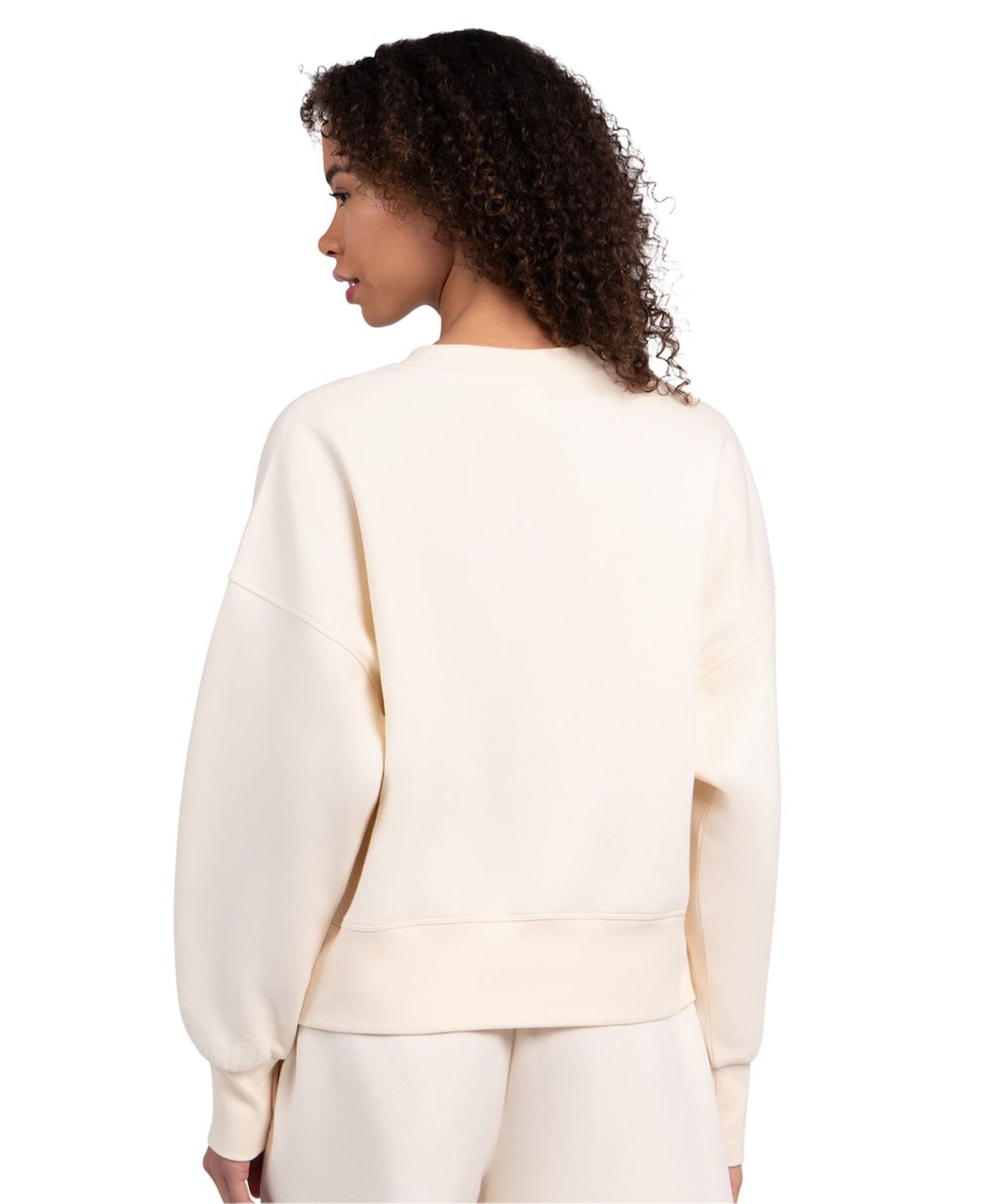 Women's Cream Anaheim Ducks Boxy Cropped Sweatshirt