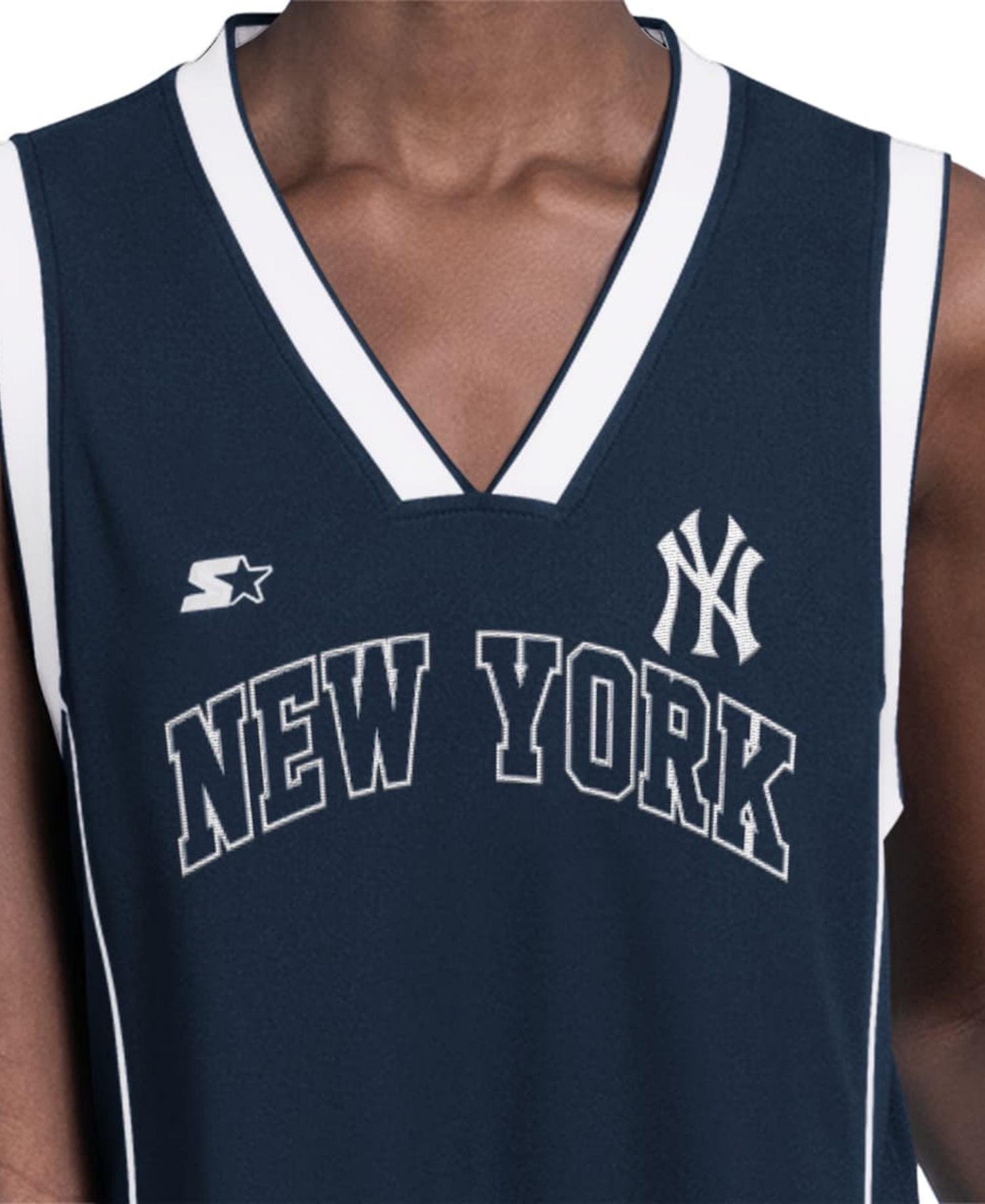 Women's Navy New York Yankees Line Up Sneaker Sleeveless Maxi Dress