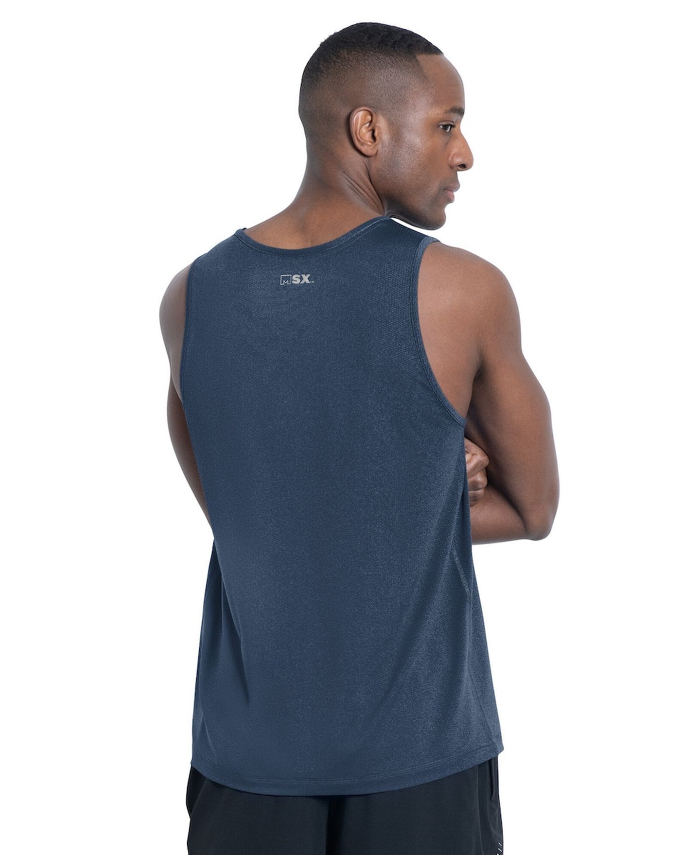 Мужской топ MSX by Michael Strahan Navy Dallas Cowboys Energy Scoop Neck — фото 2