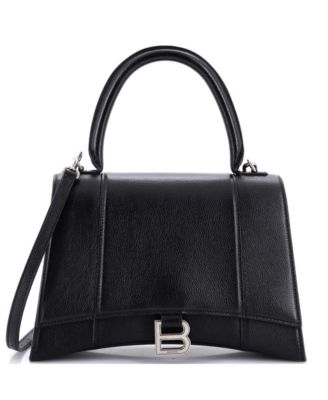 Medium Hourglass Top Handle Bag Leather