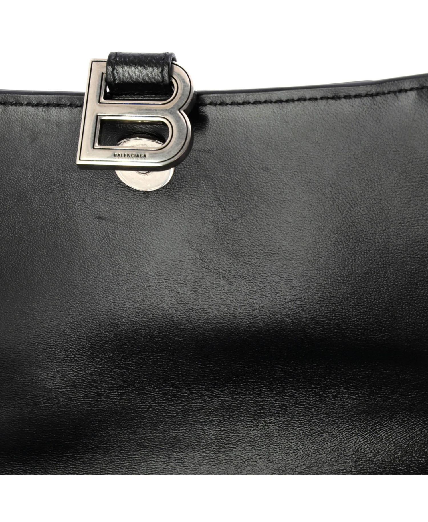 Medium Hourglass Top Handle Bag Leather