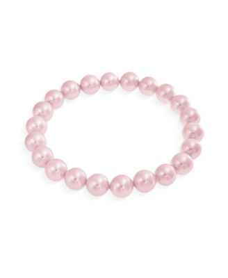 Classic Statement Faux Pearl Stackable Stretch Bracelet with 10MM Beads
