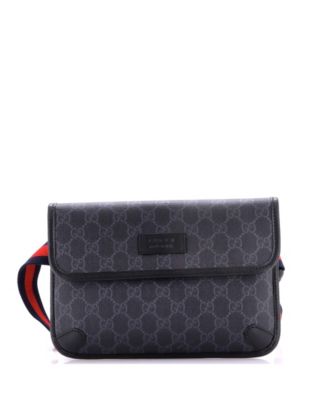 Web Flap Belt Bag GG Coated Canvas