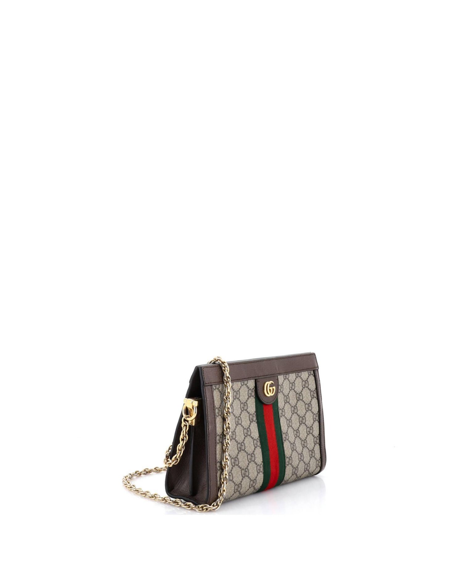 Small Ophidia Chain Shoulder Bag GG Coated Canvas