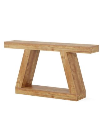 Farmhouse Console Sofa Table with Storage for Living Room and Entryway Organization