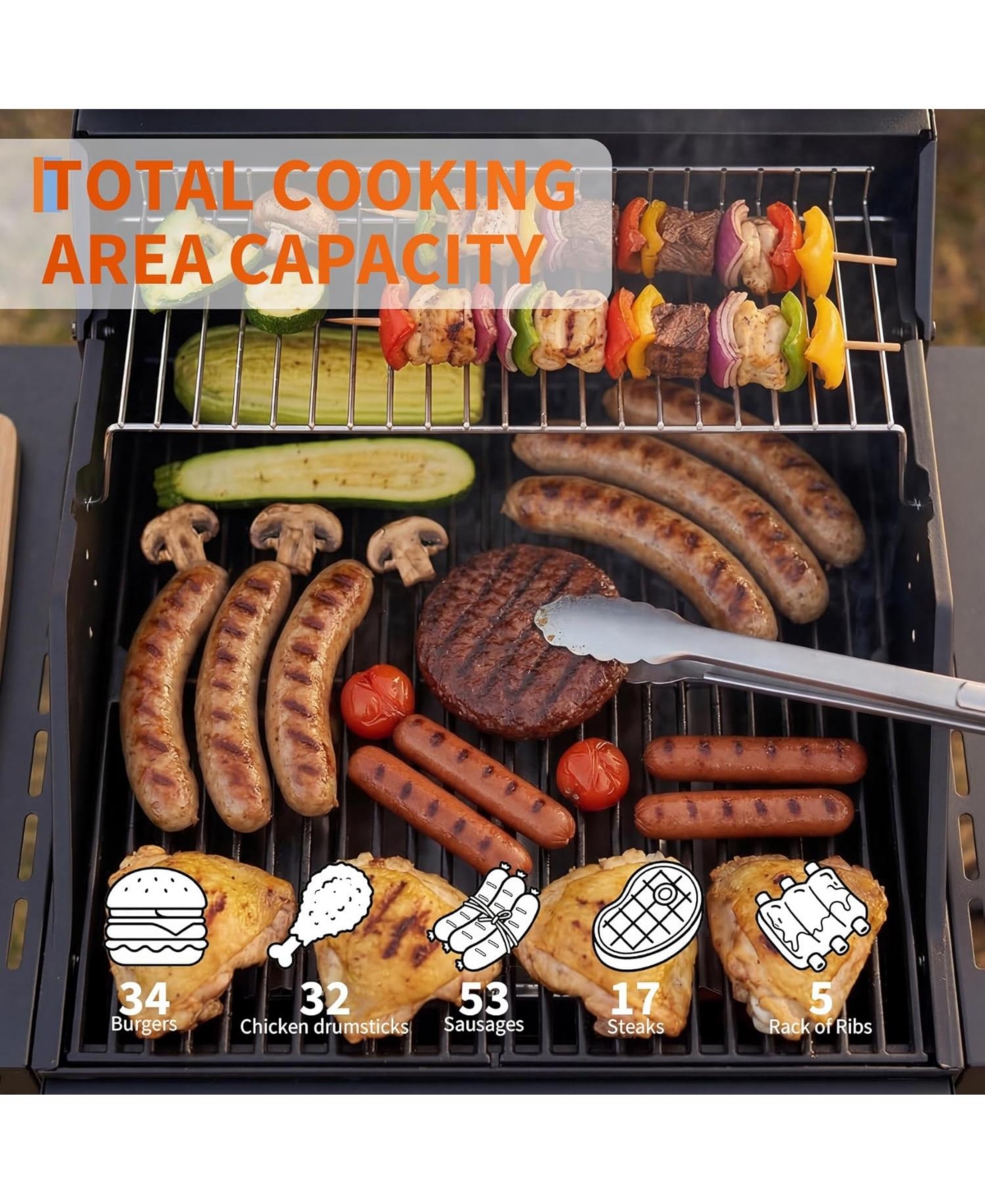 Xo 16000 Btu 2 Burner Propane Gas Griddle Convertible Stand/Tabletop with Weather-Resistant Hood for Backyard Camping