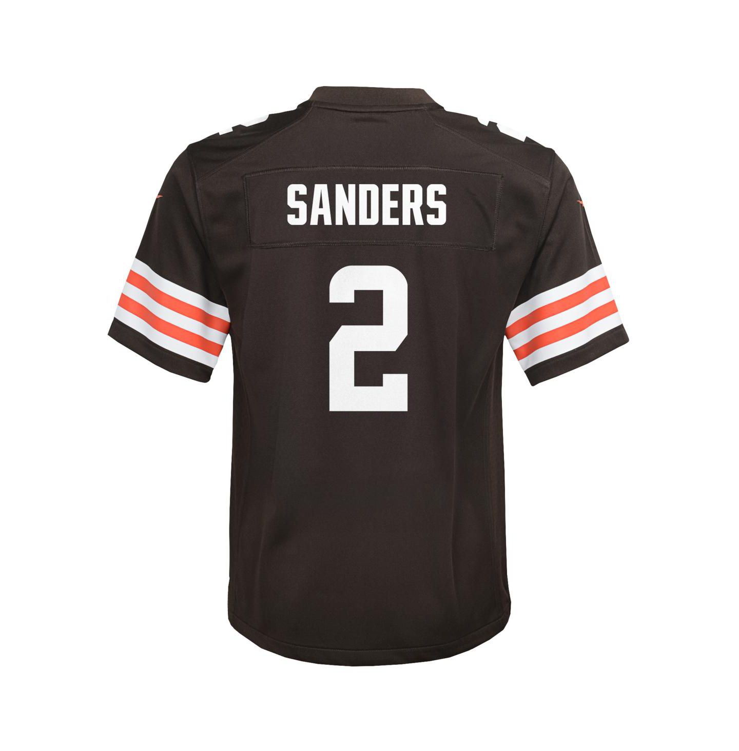 Детское джерси Nike Shedeur Sanders Cleveland Browns Game, Brown — фото 3