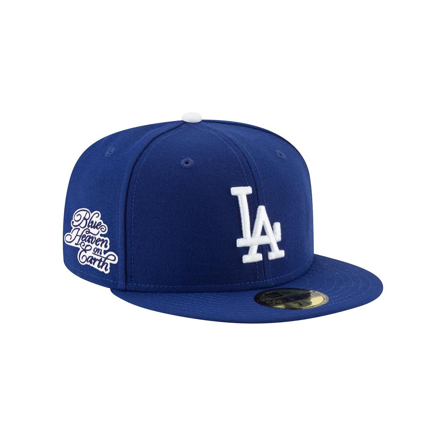 Men's Royal Los Angeles Dodgers Blue Heaven On Earth Script Patch 59FIFTY Fitted Hat