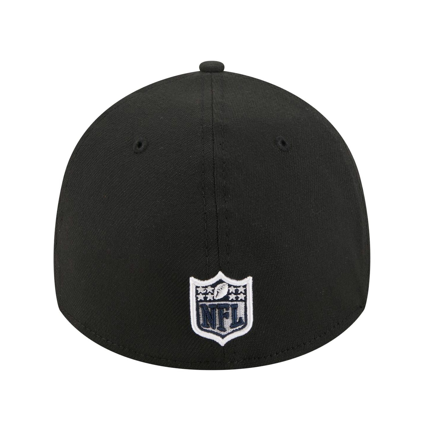 Мужская кепка New Era Black New England Patriots Core Team 39THIRTY Flex Hat — фото 3