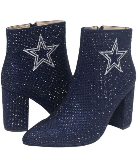 Женские ботинки Cuce Navy Dallas Cowboys Crystal Heel Booties