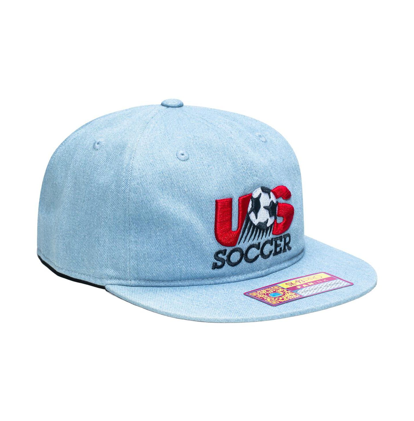 Кепка Fan Ink Light Blue Usmnt Making History Snapback Hat — фото 4