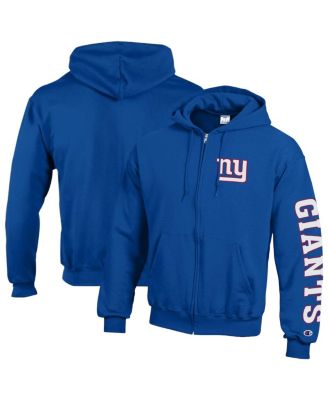 Men's Royal New York Giants Powerblend Fleece Full-Zip Hoodie