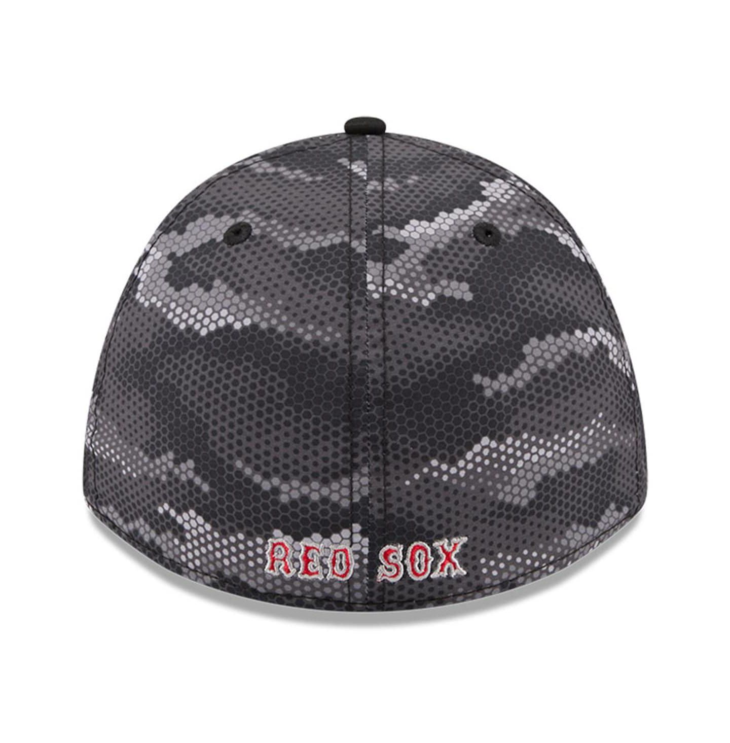 Мужская кепка New Era Black Boston Red Sox Camo 39THIRTY A-Frame Flex Hat — фото 3