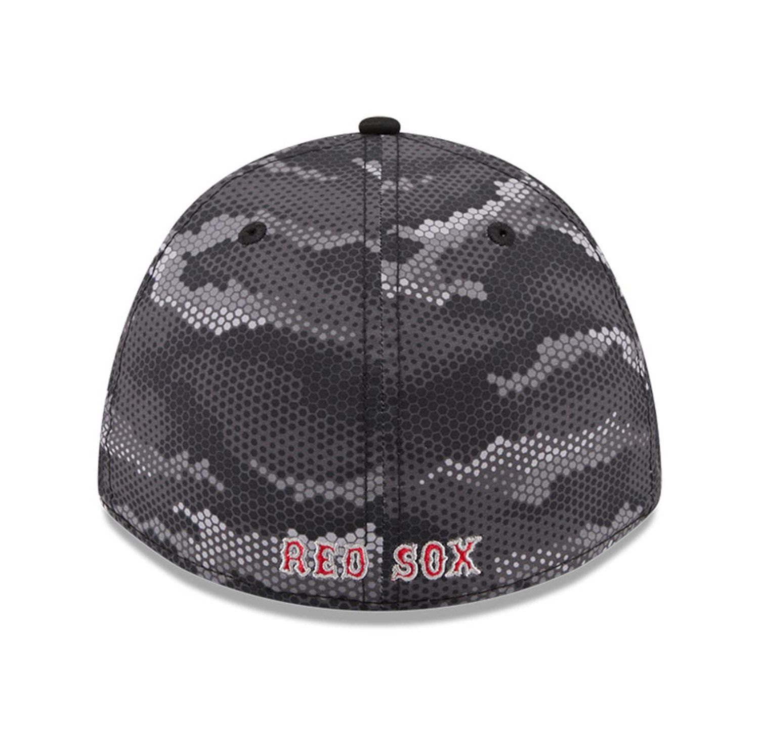 Men's Black Boston Red Sox Camo 39THIRTY A-Frame Flex Hat