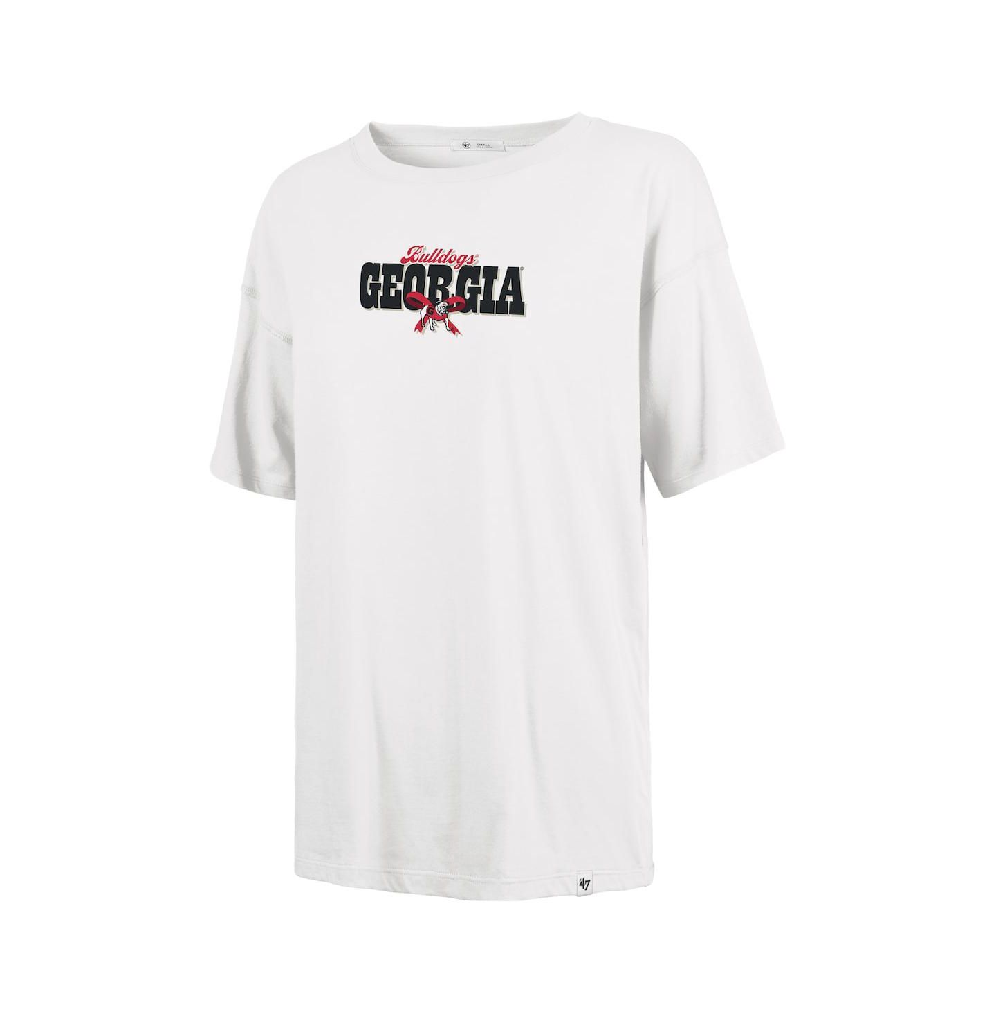 Женская футболка '47 Brand White Georgia Bulldogs Pennant Sadie — фото 3