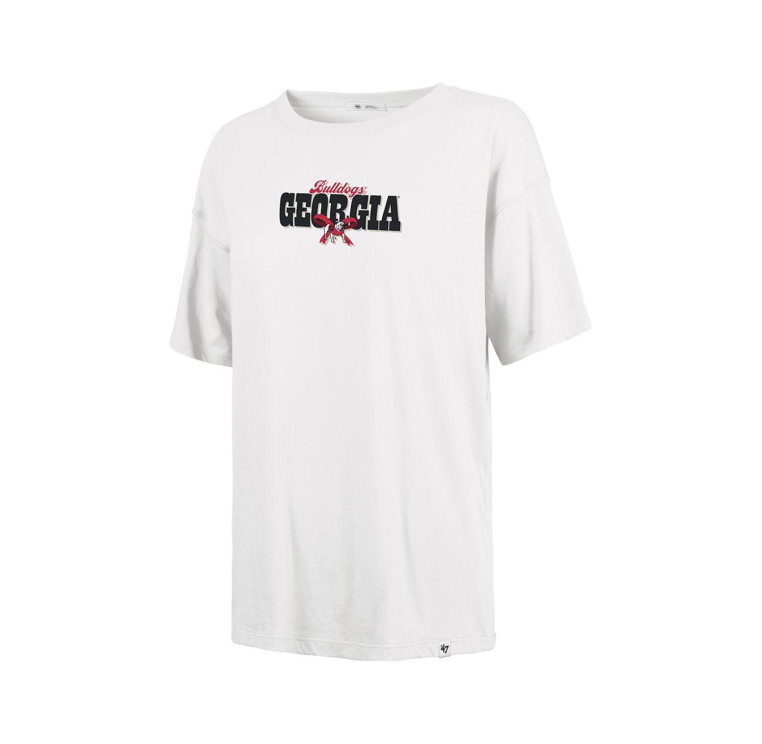 Women's White Georgia Bulldogs Pennant Sadie T-Shirt