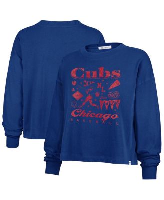 Women's Royal Chicago Cubs Team Collage Sydney Long Sleeve T-Shirt