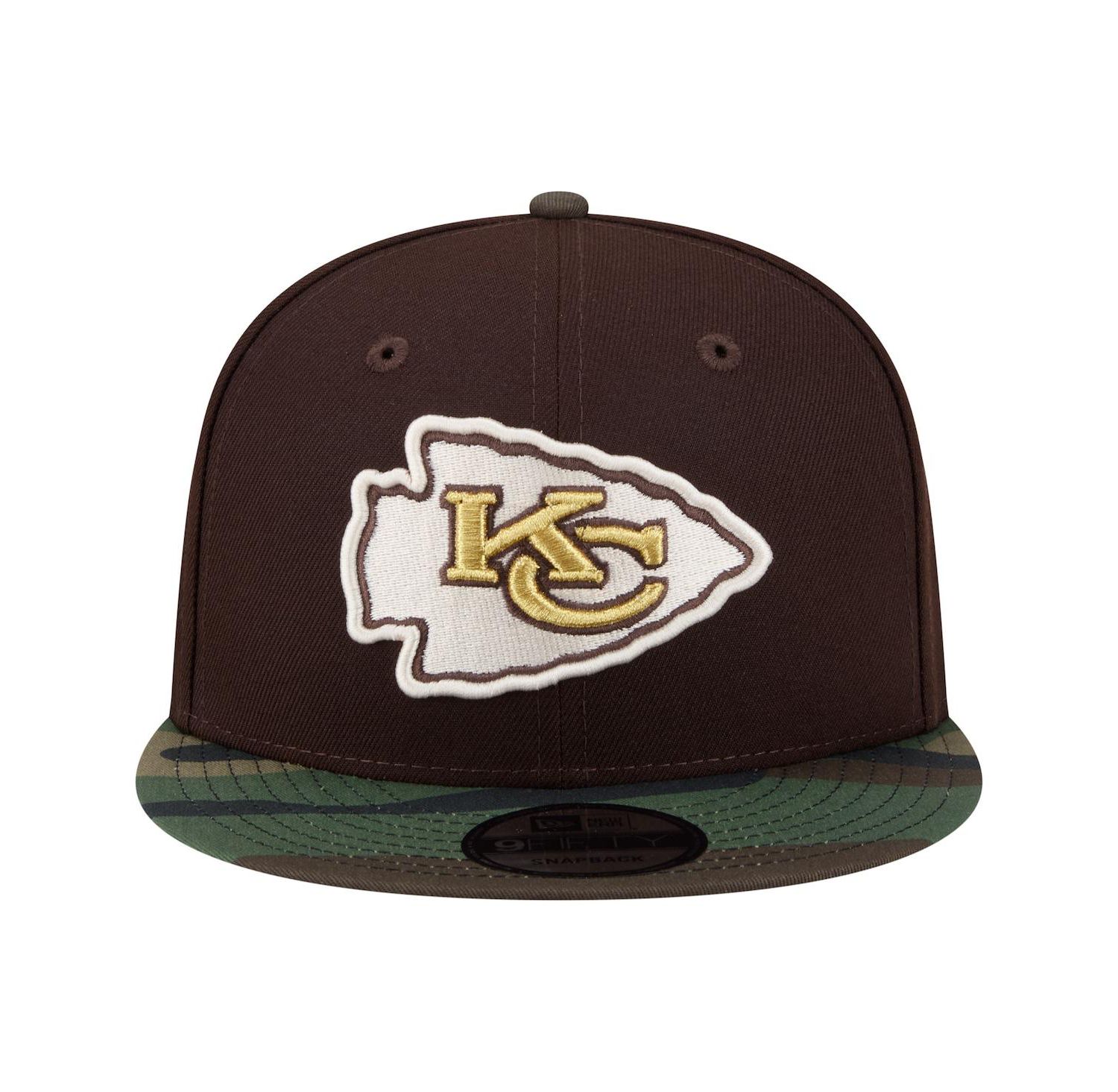 Men's Dark Brown Kansas City Chiefs Burnt Wood Camo 9FIFTY Snapback Hat