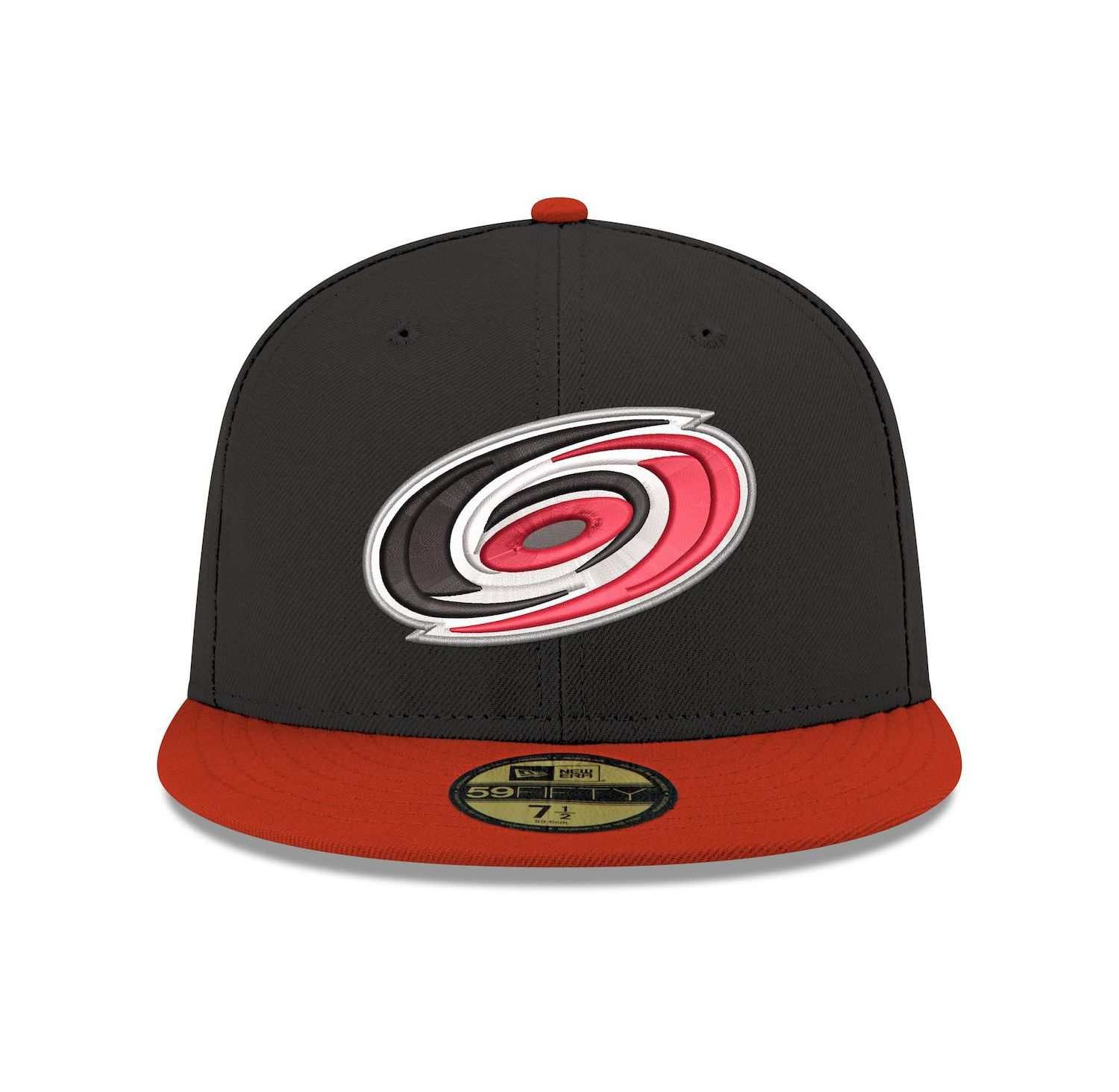 Men's Black Carolina Hurricanes Core Logo Two-Tone 59FIFTY Fitted Hat