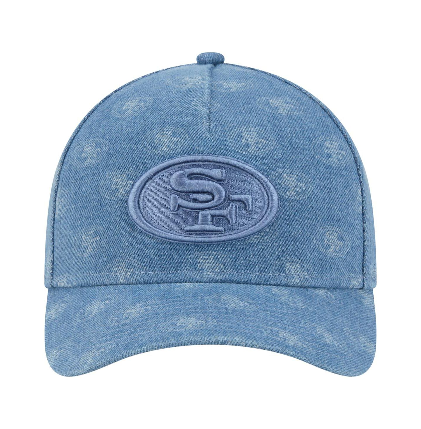 Женские кепки New Era Denim San Francisco 49ers A-Frame 9FORTY Adjustable Hat — фото 5