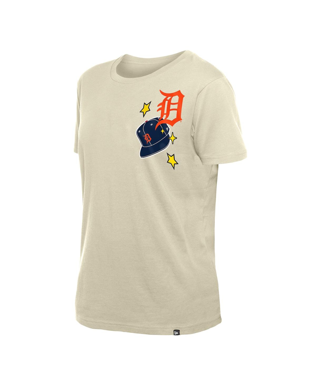 New Era Women's Cream Detroit Tigers Stars Cap T-Shirt