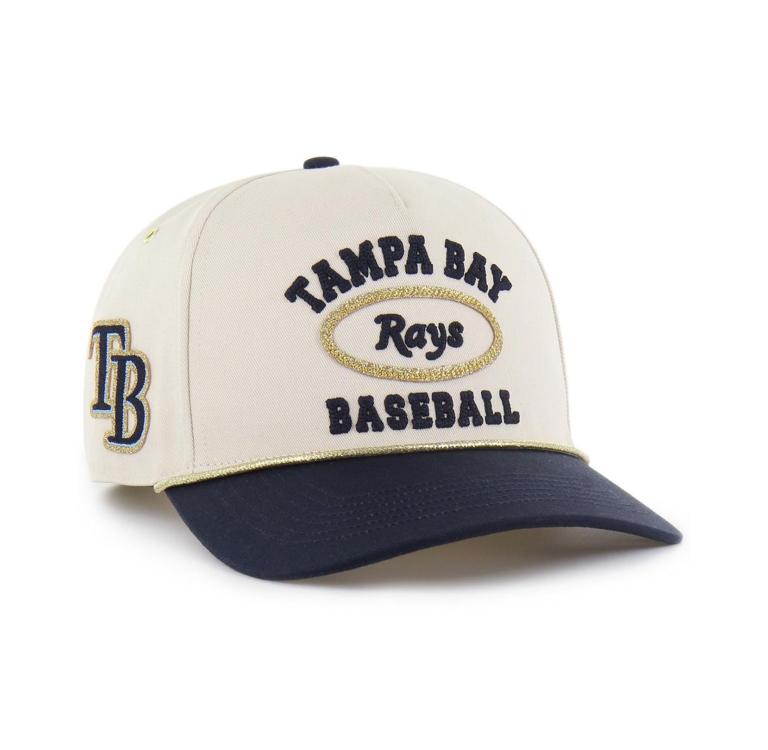 Men's x Natural/Navy Tampa Bay Rays Glitter Rope Hitch Adjustable Hat