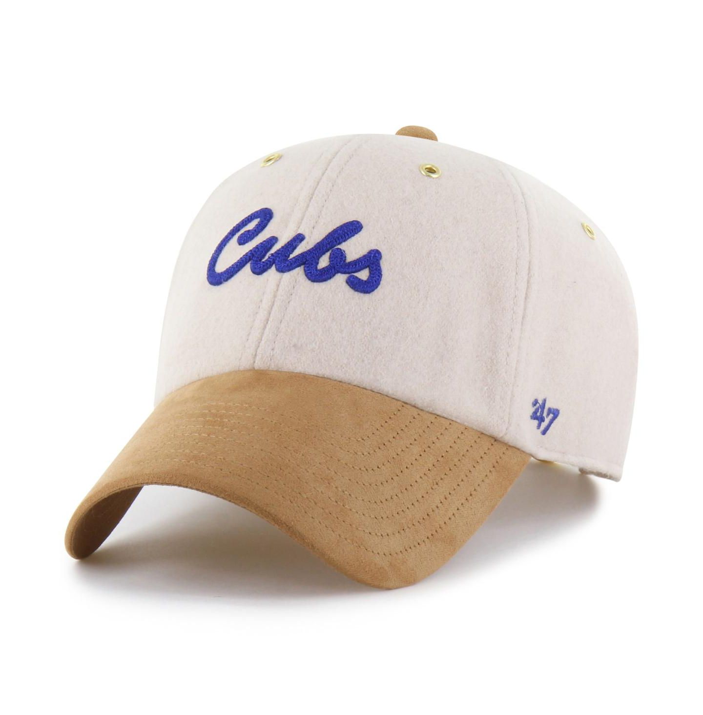 Мужская кепка '47 Brand Stoney Clover Lane x Natural/Tan Chicago Cubs Script Charm Clean Up Adjustable Hat — фото 3