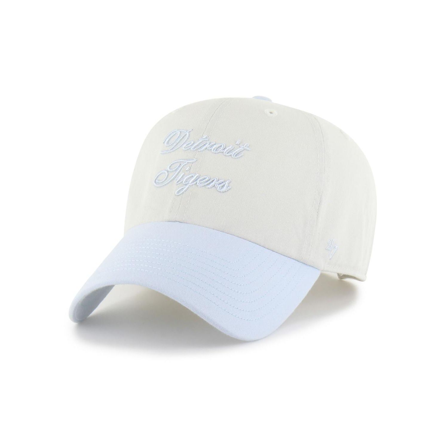 Women's White/Light Blue Detroit Tigers Gelato Two-Tone Clean Up Adjustable Hat