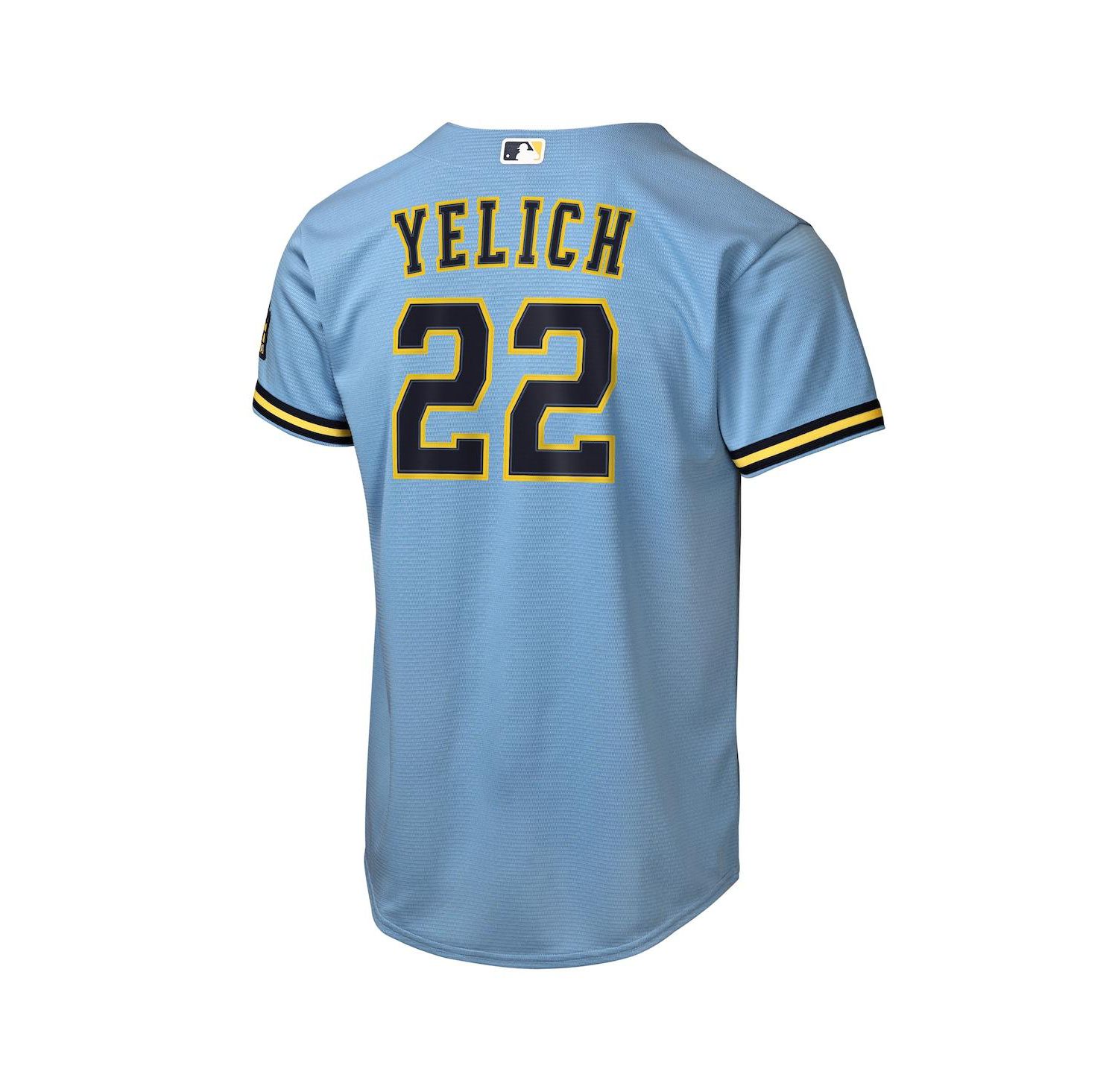 Big Boys and Girls Christian Yelich Powder Blue Milwaukee Brewers Road Stadium Jersey